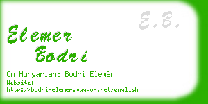 elemer bodri business card